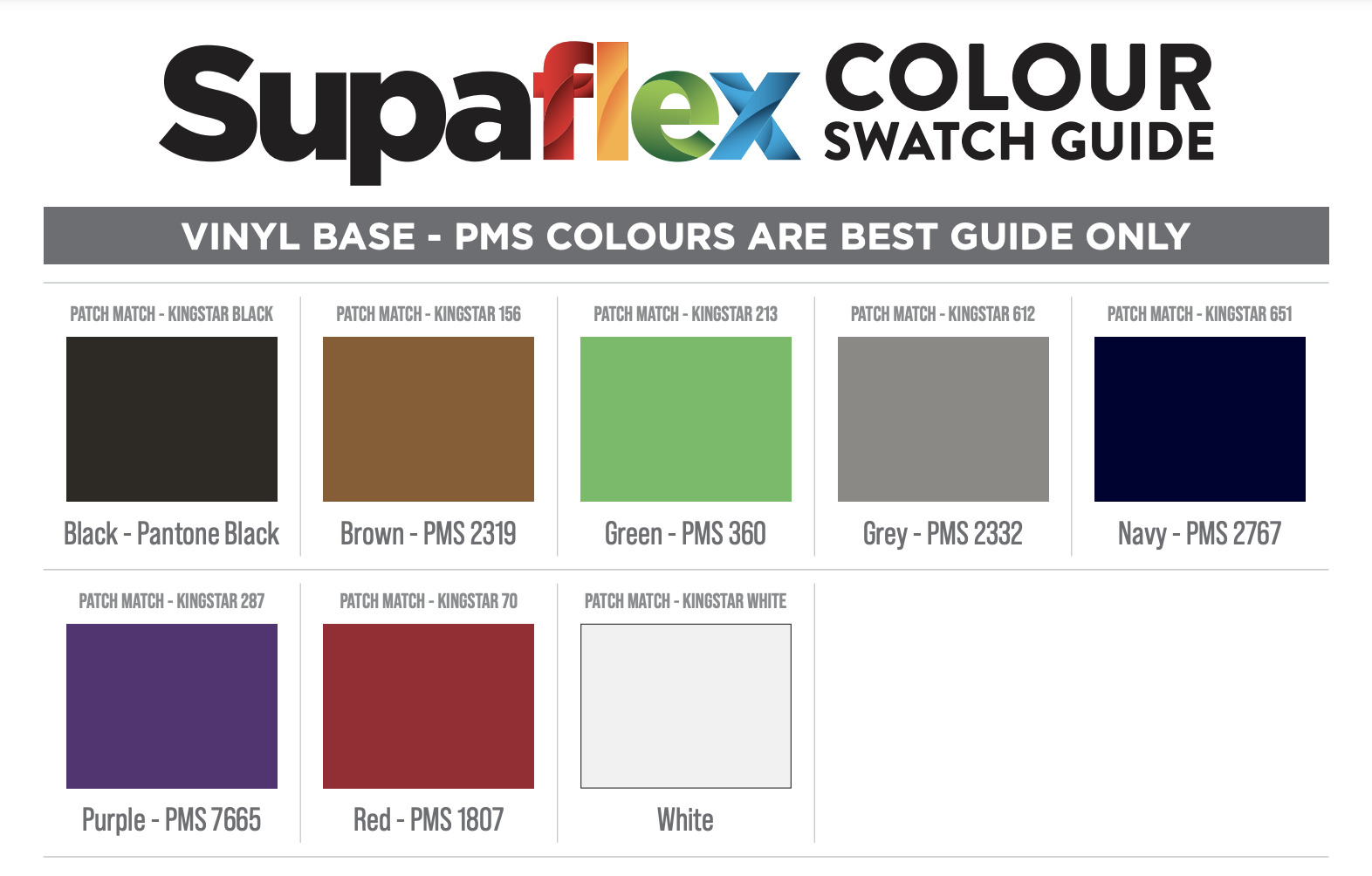 Supaflex Colour Swatch